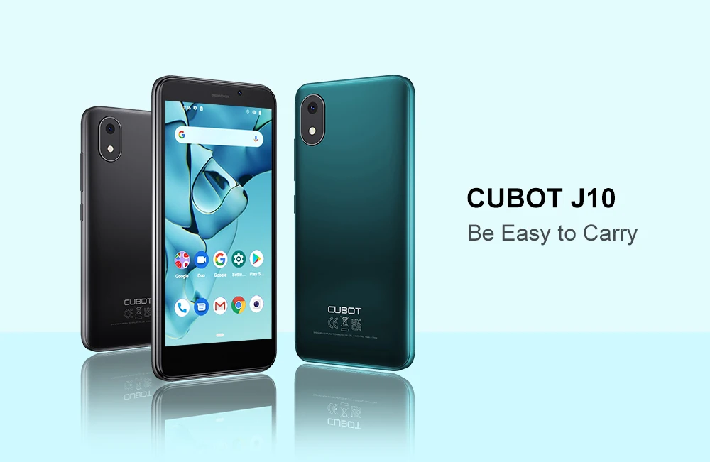 Cubot J10 Smartphone 1GB 32GB 4-Inch Mini Screen 5MP Rear Camera 2350mAh Android 11 Dual SIM Card Face ID Cell Phone