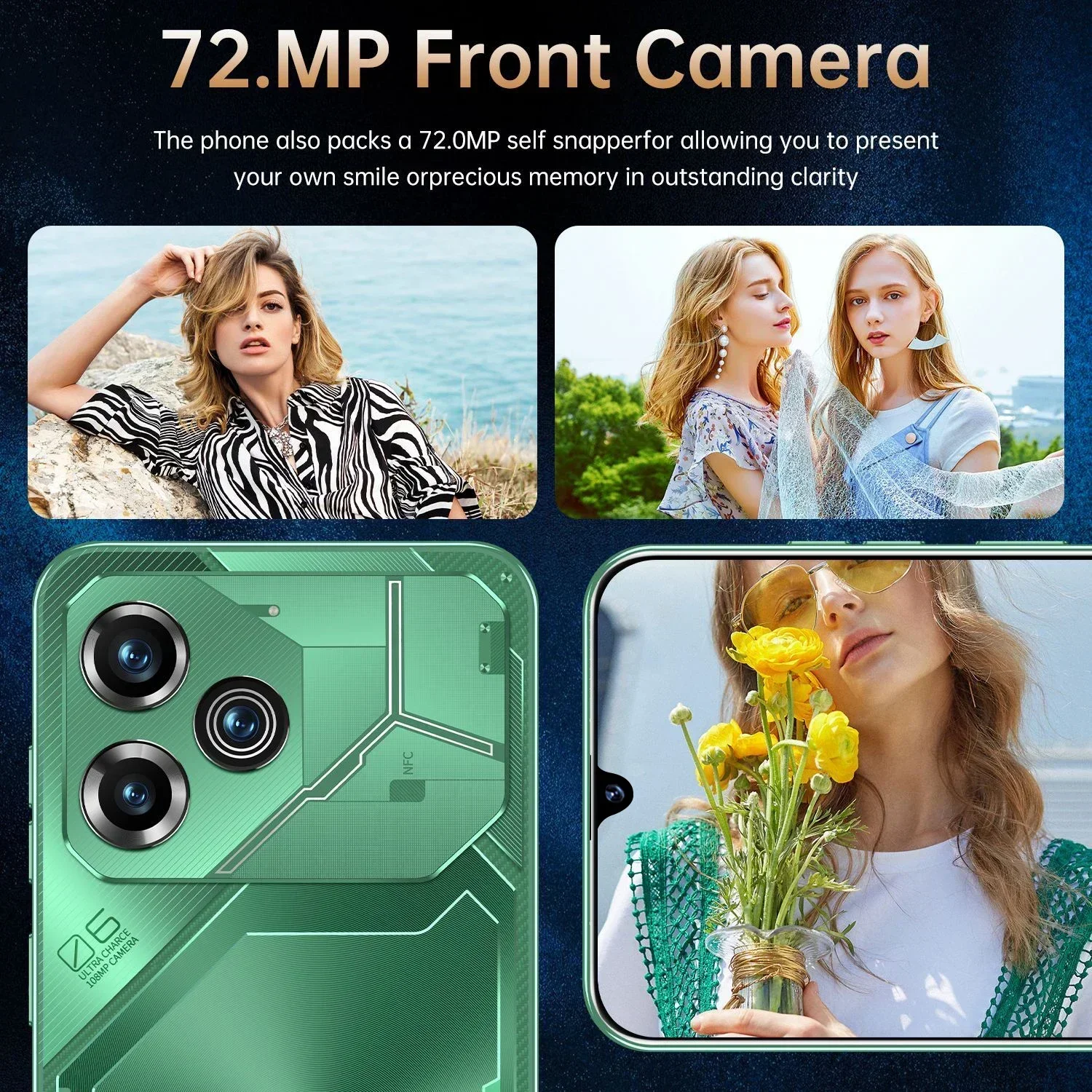Global Version Pova 6 Pro Smart Android Phone 7.3 Inch HD+ Android 13 Snapdeagon8 Gen2 8000mAh 5G 108MP Camera Dual SIM phone